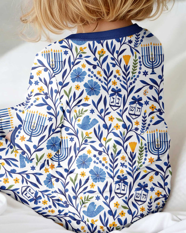 Hanukkah Toile Bamboo Convertible Zippy