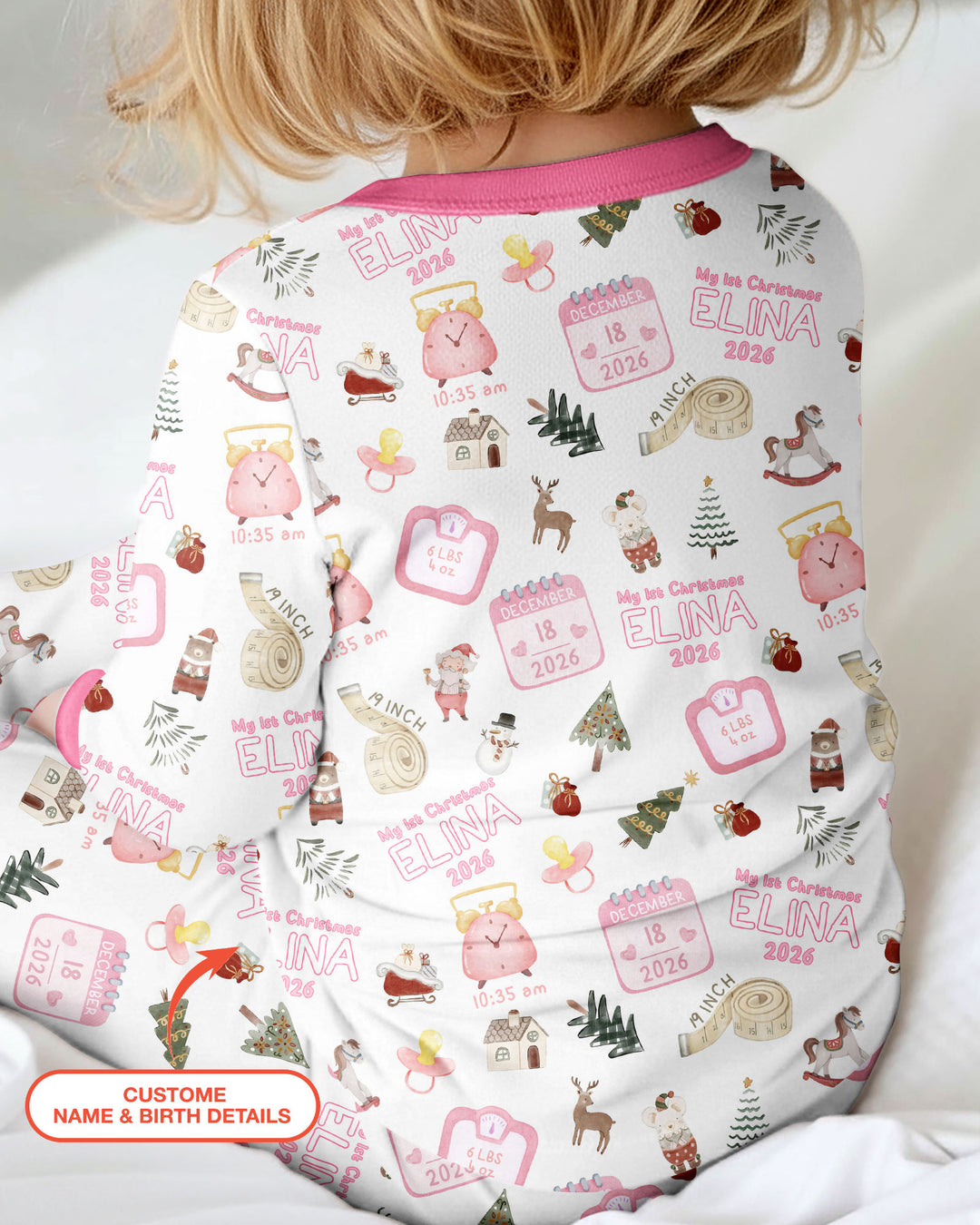 Personalized Baby's First Christmas Bamboo Convertible Zippy