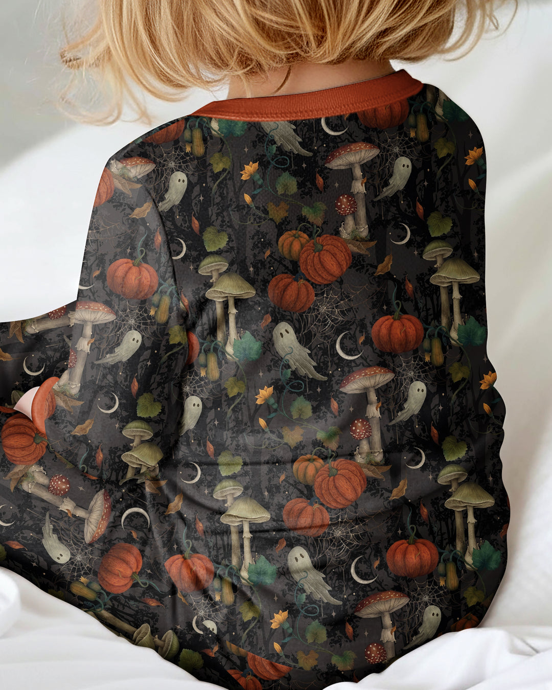Spooky Cute Ghost Pumpkin Mushroom Halloween Bamboo Convertible Zippy