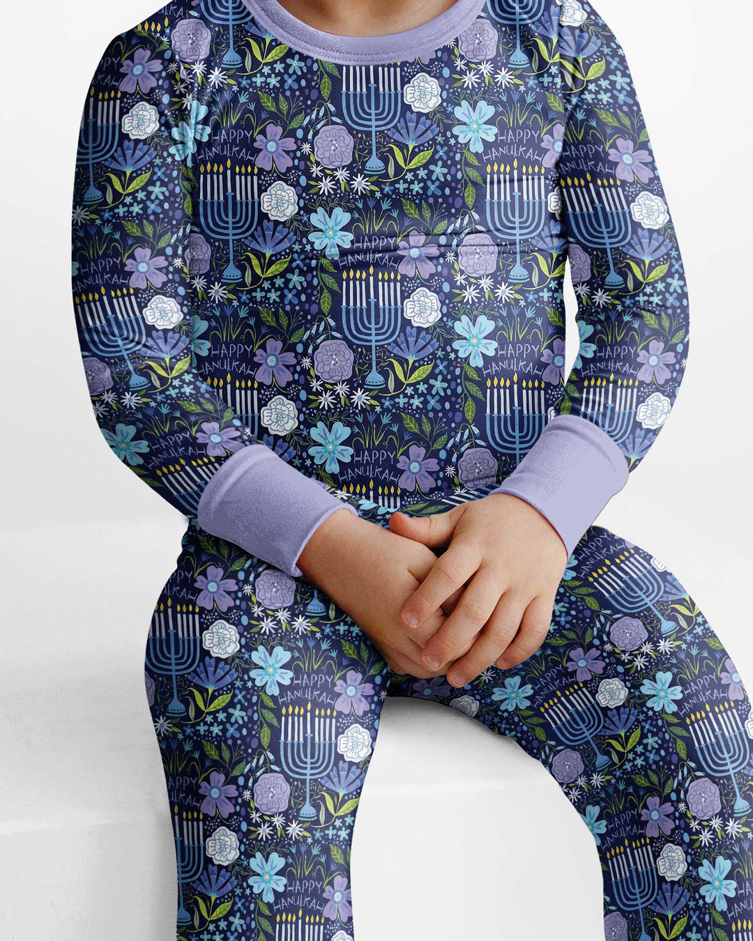 Hanukkah Me and Mom Matching Bamboo Two Piece Long Sleeve Pajama Set