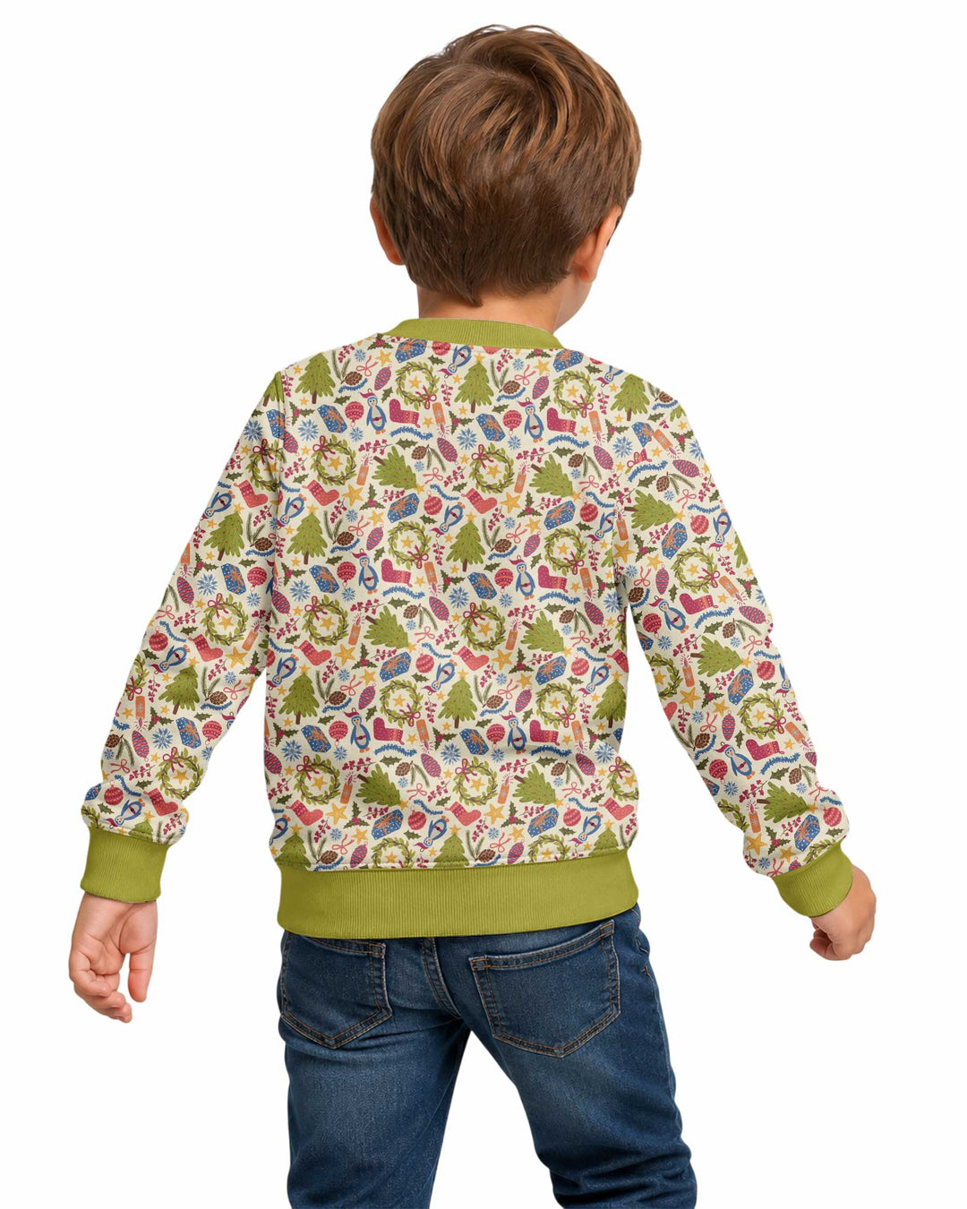 All Over Christmas Fun Bamboo Crewneck Sweatshirt