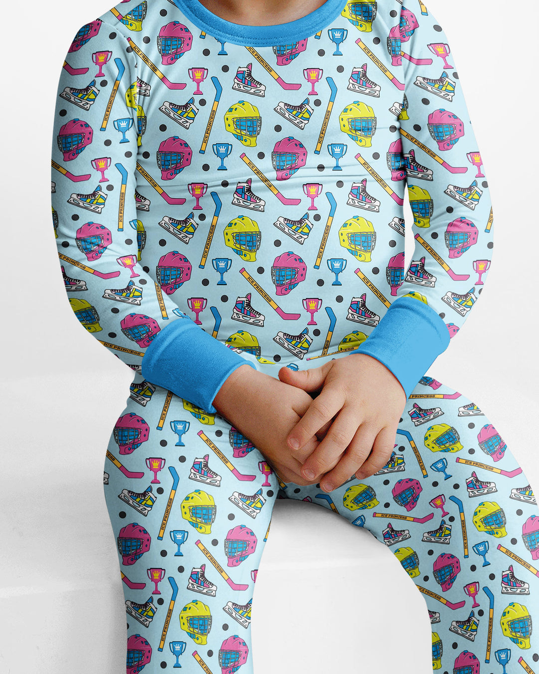 The Ice Hockey Princess Bamboo Two Piece Long Sleeve Pajama Set