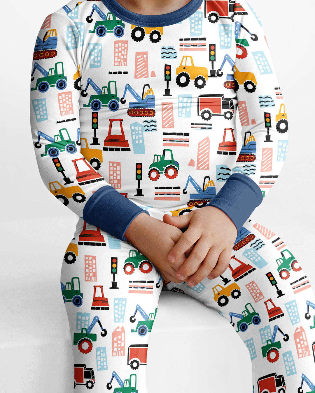 Little Builders Bamboo Two Piece Long Sleeve Pajama Set