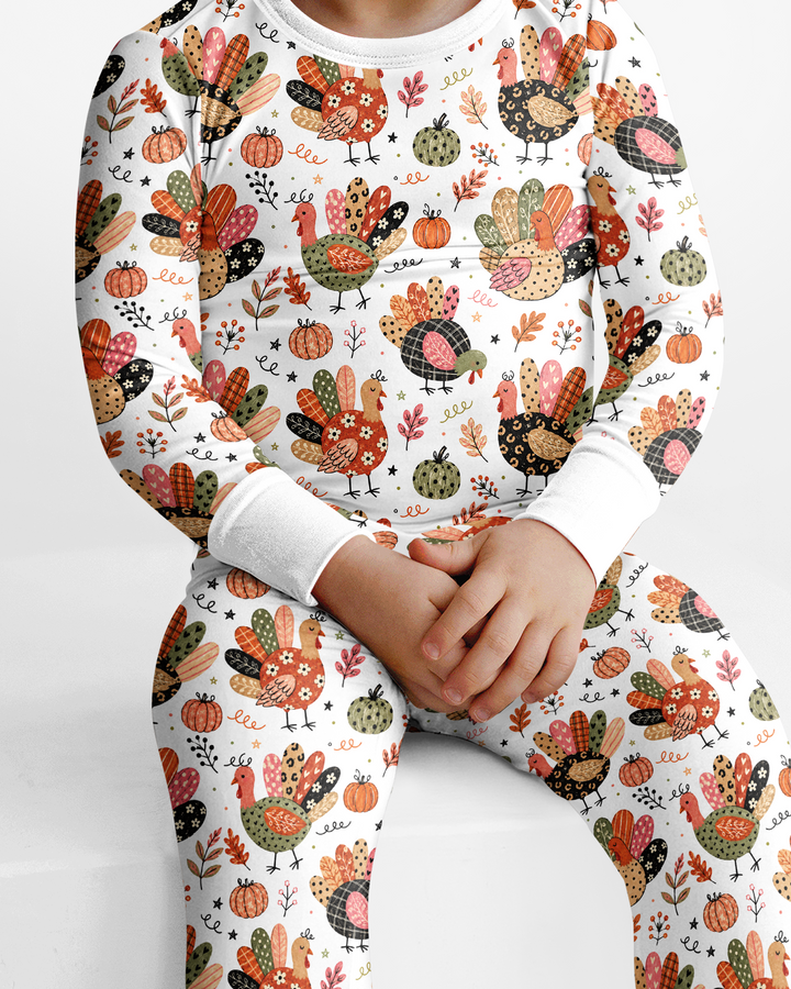 Boho Turkey Bamboo Two Piece Long Sleeve Pajama Set