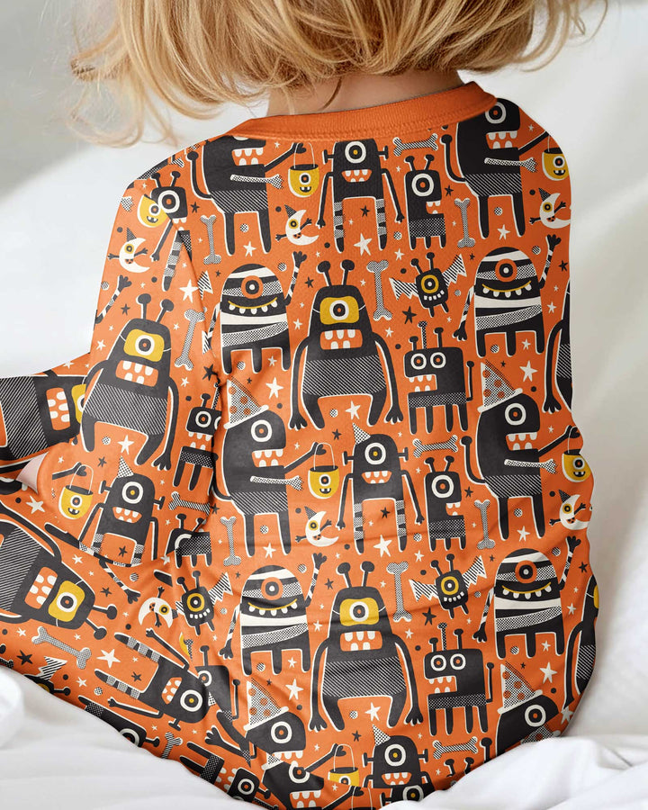 Mid Century Halloween Monster Toss Bamboo Convertible Zippy