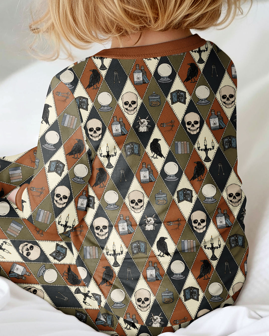 Retro Gothic Halloween Patchwork Bamboo Convertible Zippy