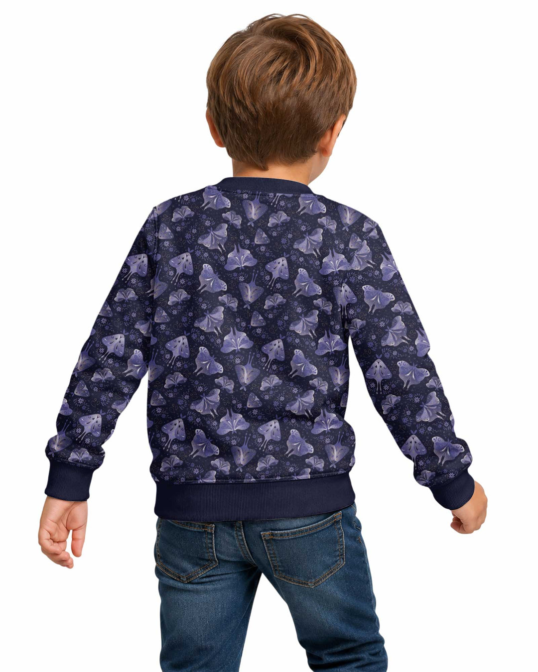 Very Peri Moths Bamboo Crewneck Sweatshirt
