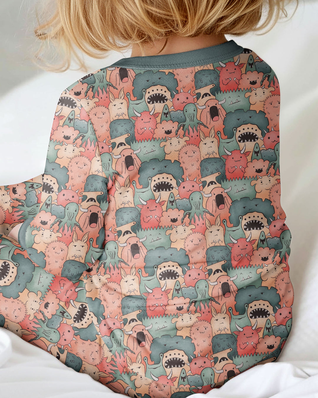 Cute Monster Crowd Bamboo Convertible Zippy