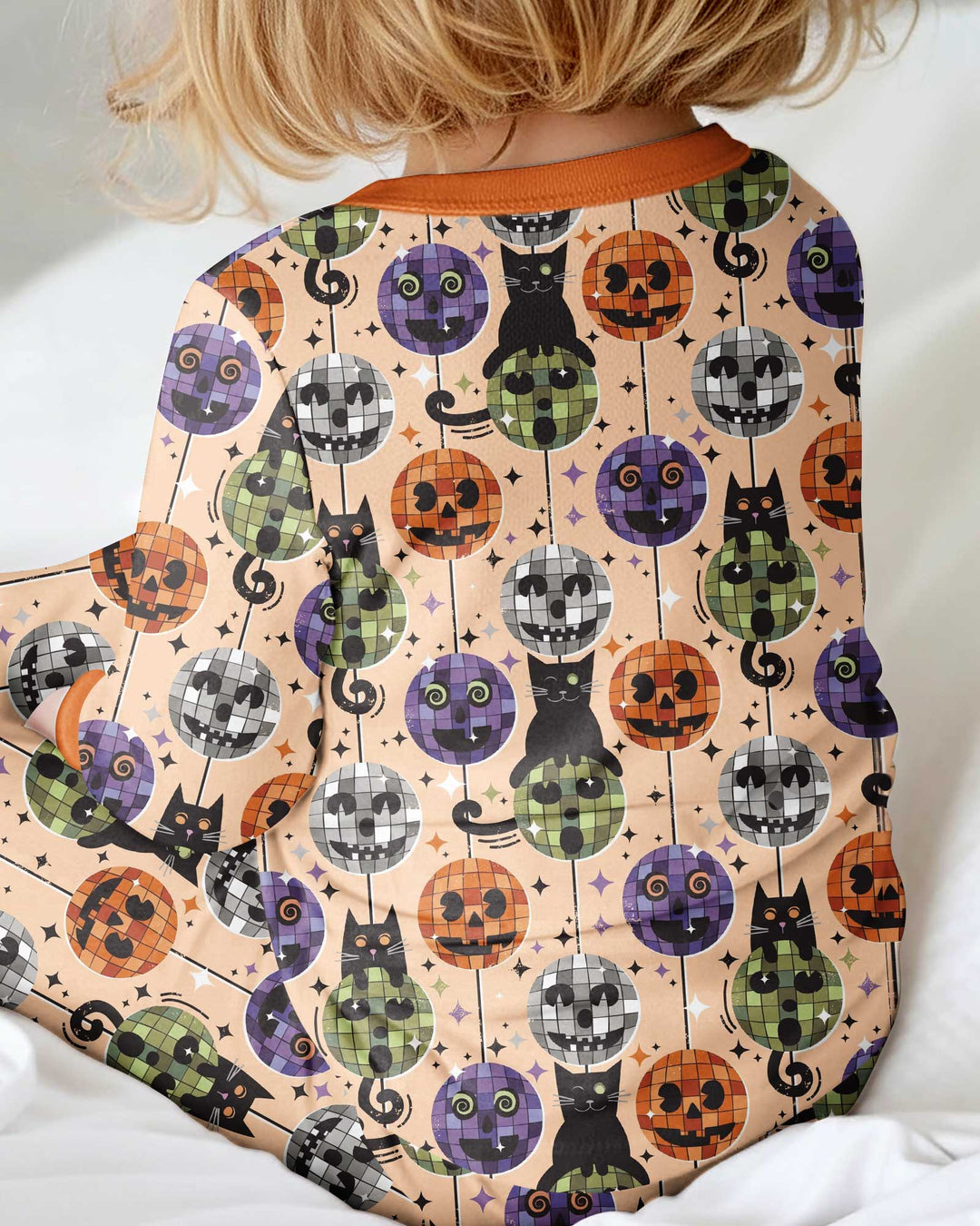 Groovy Halloween Disco Cat Bamboo Convertible Zippy