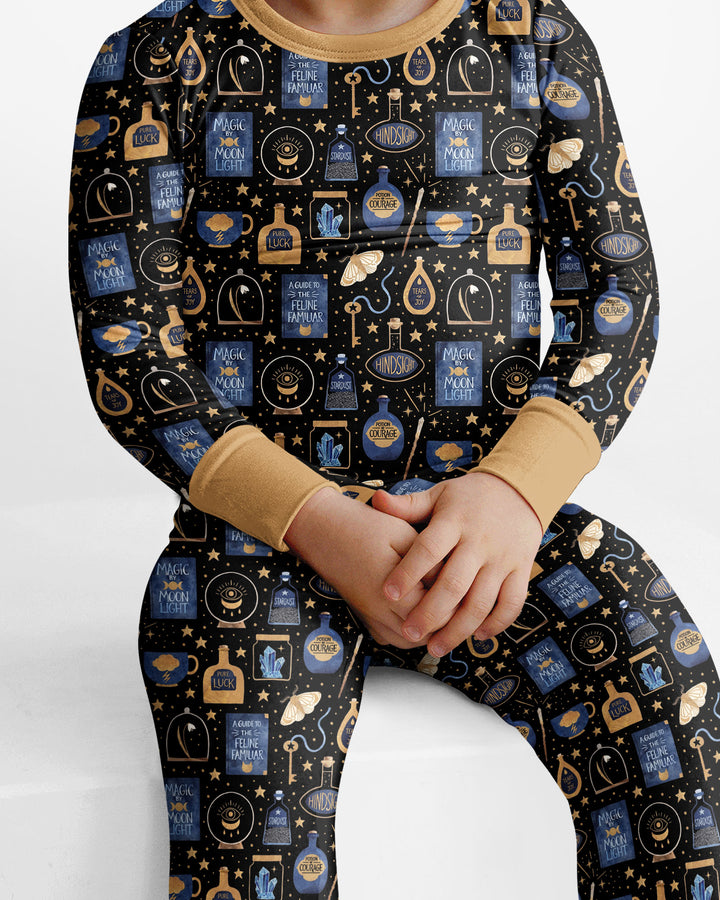 Good Witch Spell books and Potions Bamboo Two Piece Long Sleeve Pajama Set