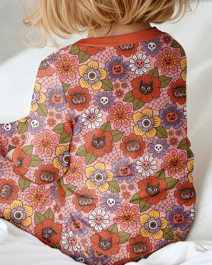 70s Halloween Floral Bamboo Convertible Zippy