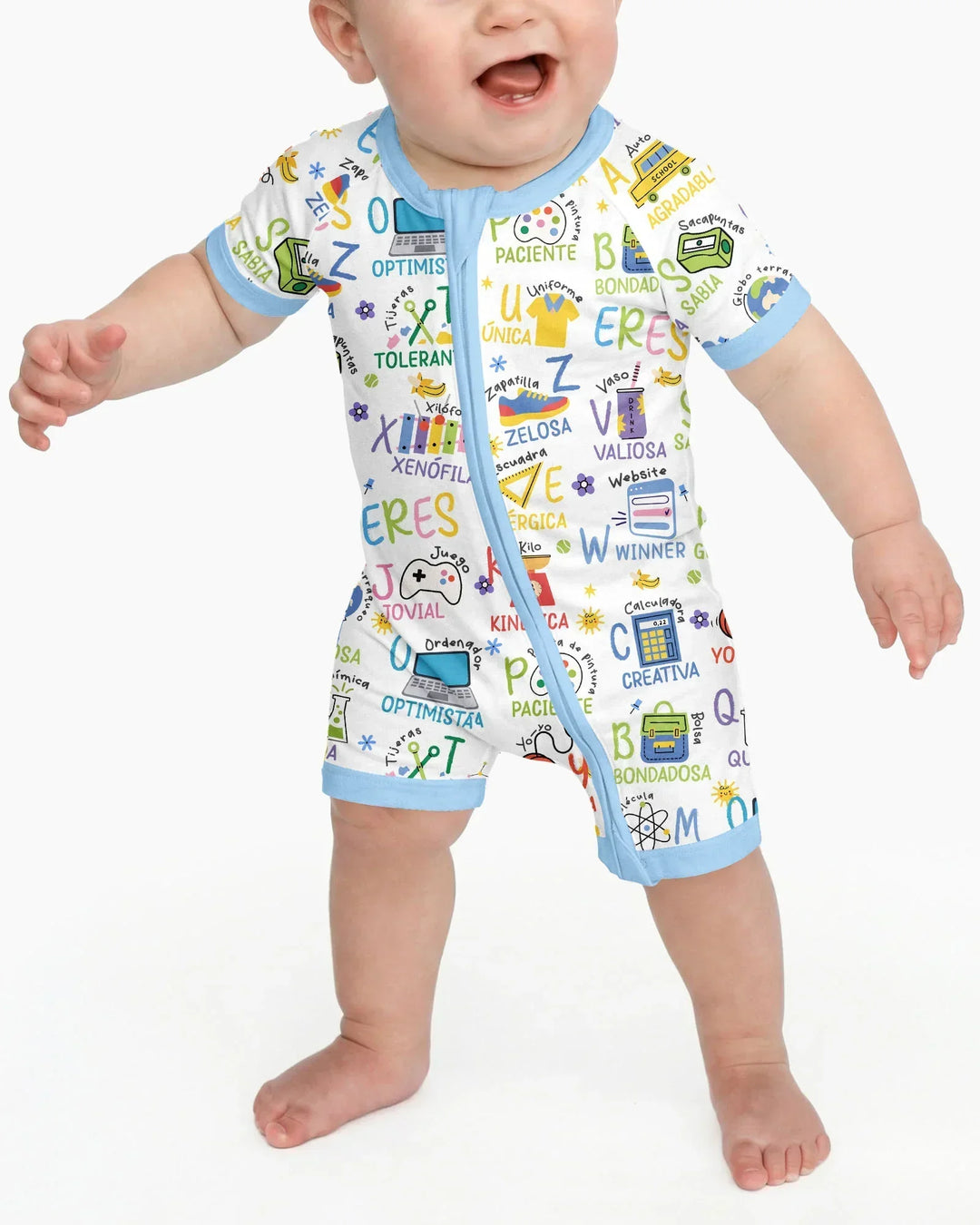 You Are Spanish Alphabet Version Bamboo Shorty Zippy