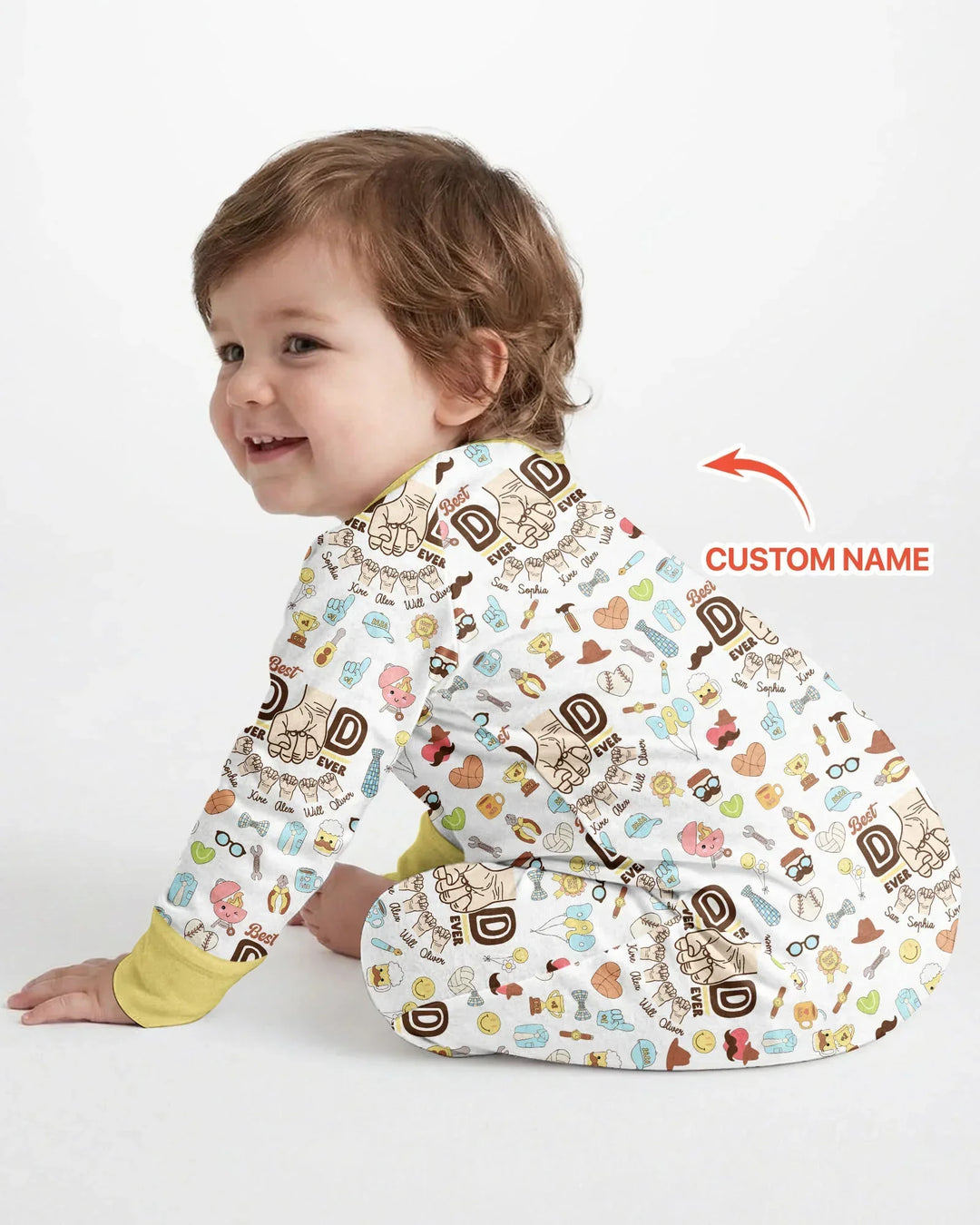 Custom Kids Name Best Dad Ever Bamboo Convertible Zippy