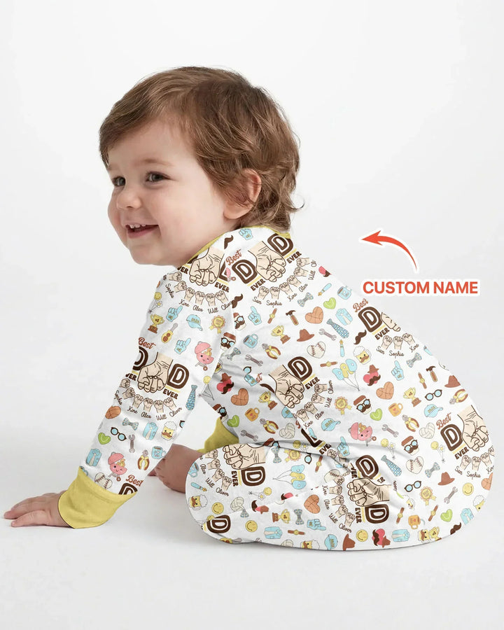 Custom Kids Name Best Dad Ever Bamboo Convertible Zippy