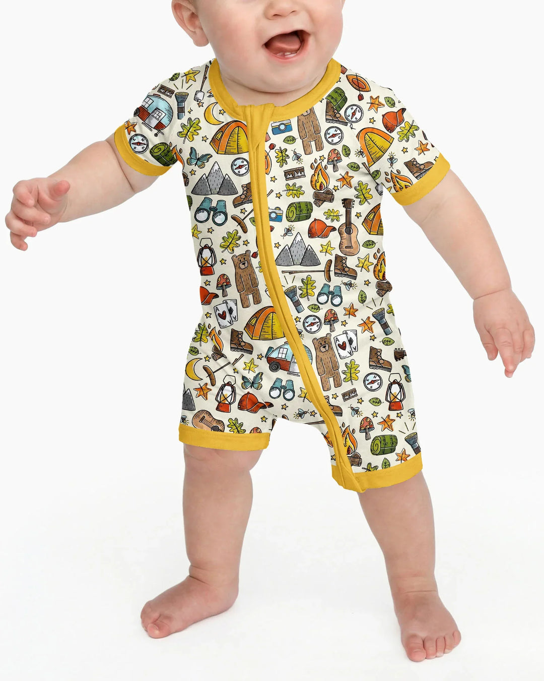 Funny Camper Family Matching Bamboo Shorty Zippy
