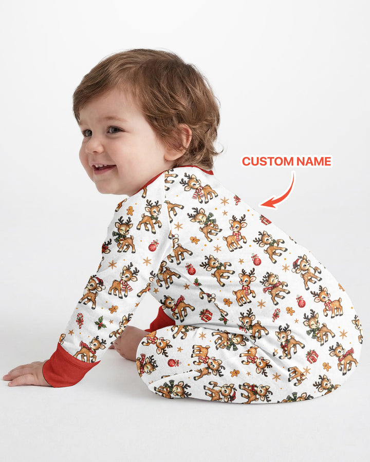 Reindeer Santa Boop Custom Name Bamboo Convertible Zippy