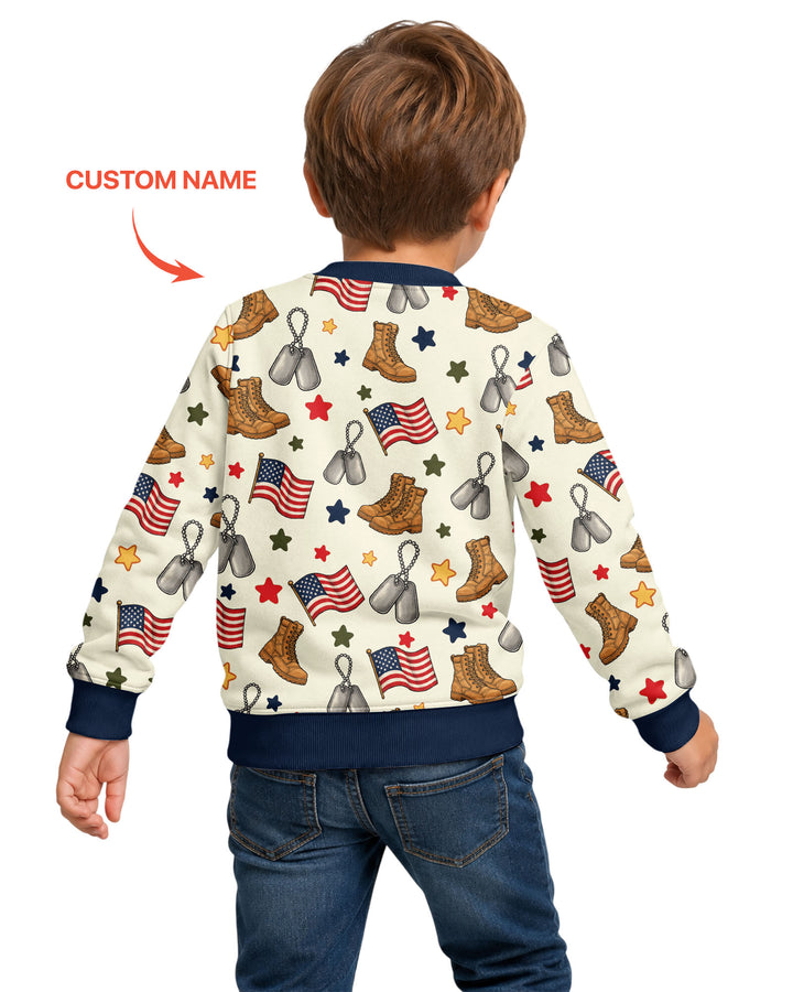 Who Needs Superhero When Your Grandpa Is A Veteran Bamboo Crewneck Sweatshirt
