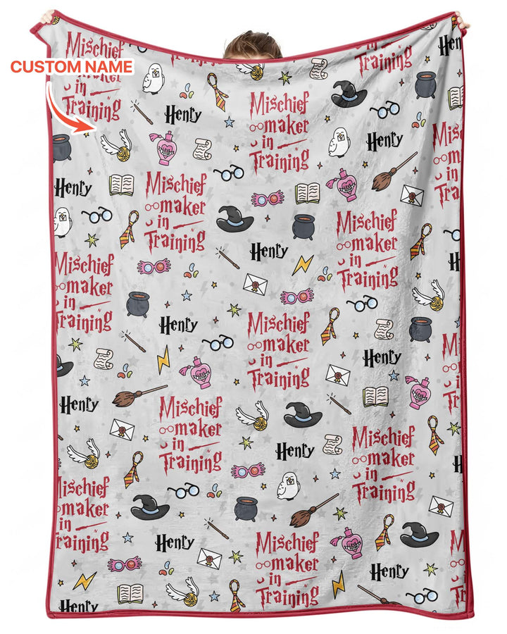 Custom Name Mischief Maker In Training Bamboo Blanket