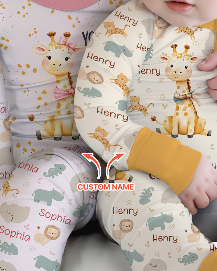 You Bet Giraffe I'm Cute Custom Name Bamboo Convertible Zippy