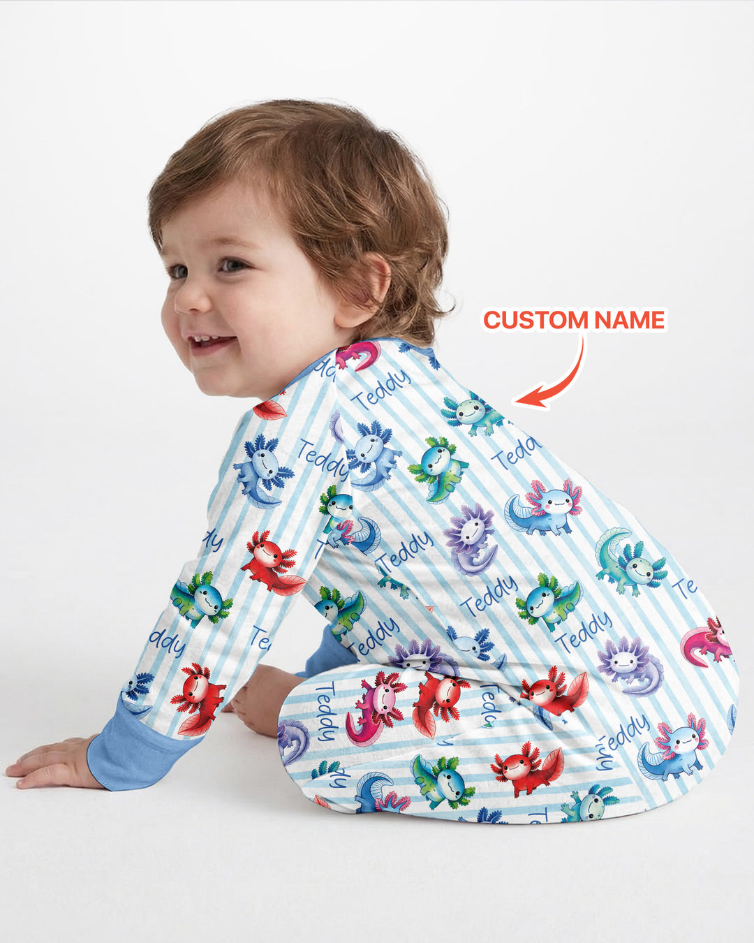 Cute Axololt Custom Name Bamboo Convertible Zippy