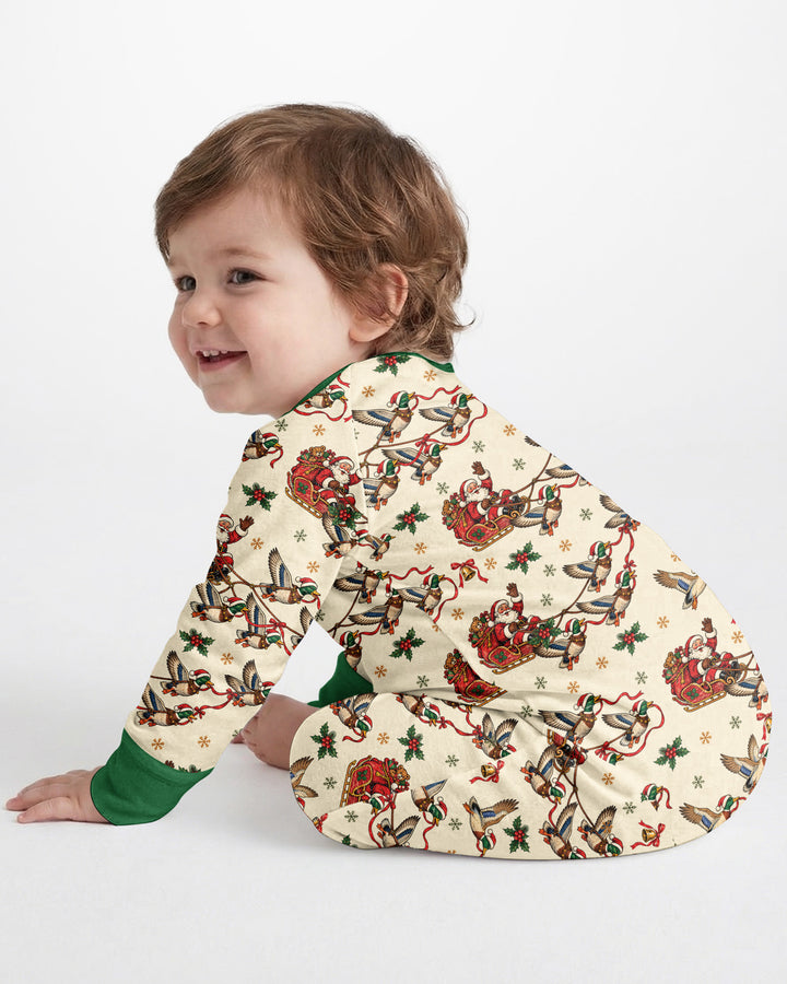 Santa Sleigh with Mallard Ducks Bamboo Convertible Zippy