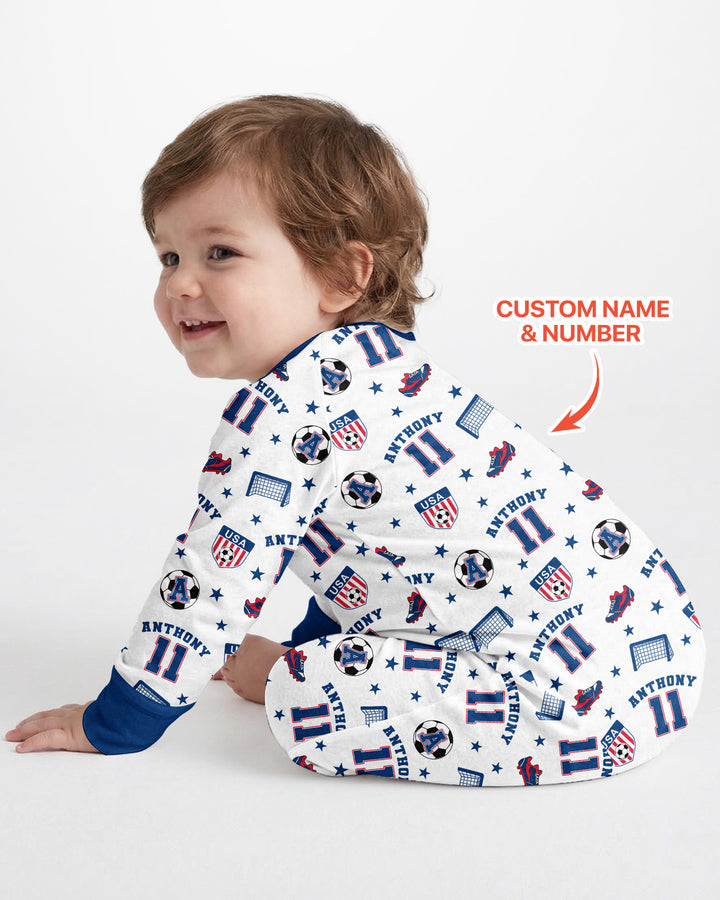 Custom Name Soccer Time Bamboo Convertible Zippy