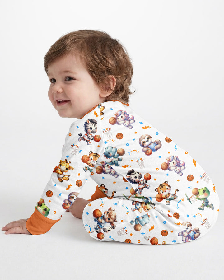 Cartoon Basketball Animals Bamboo Convertible Zippy
