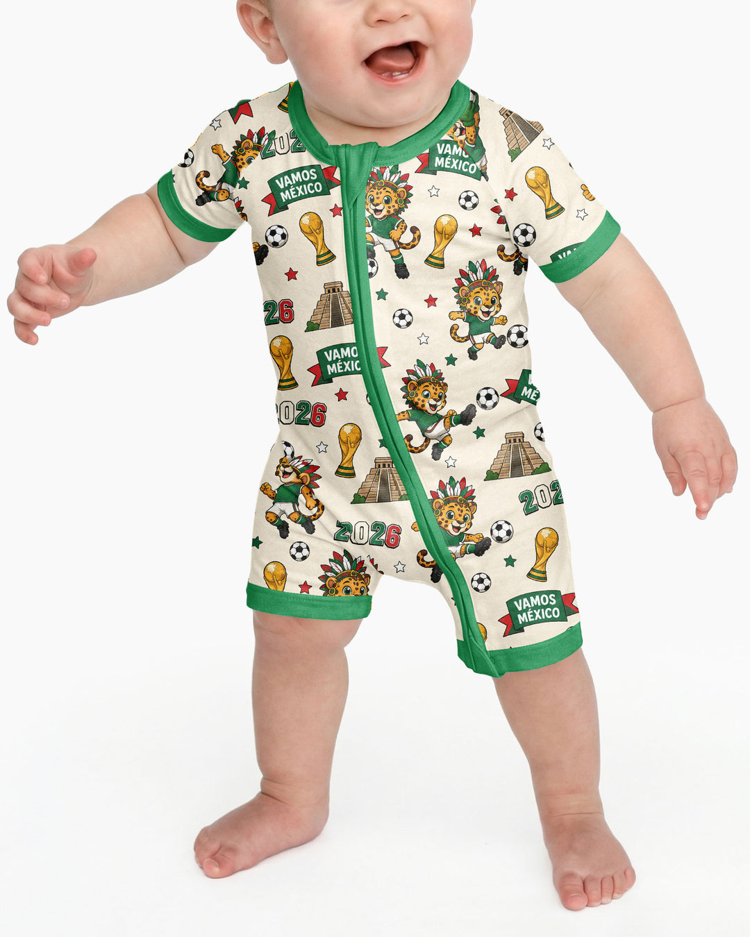 Jaguar 2026 Vamos Mexico Family Matching Bamboo Shorty Zippy