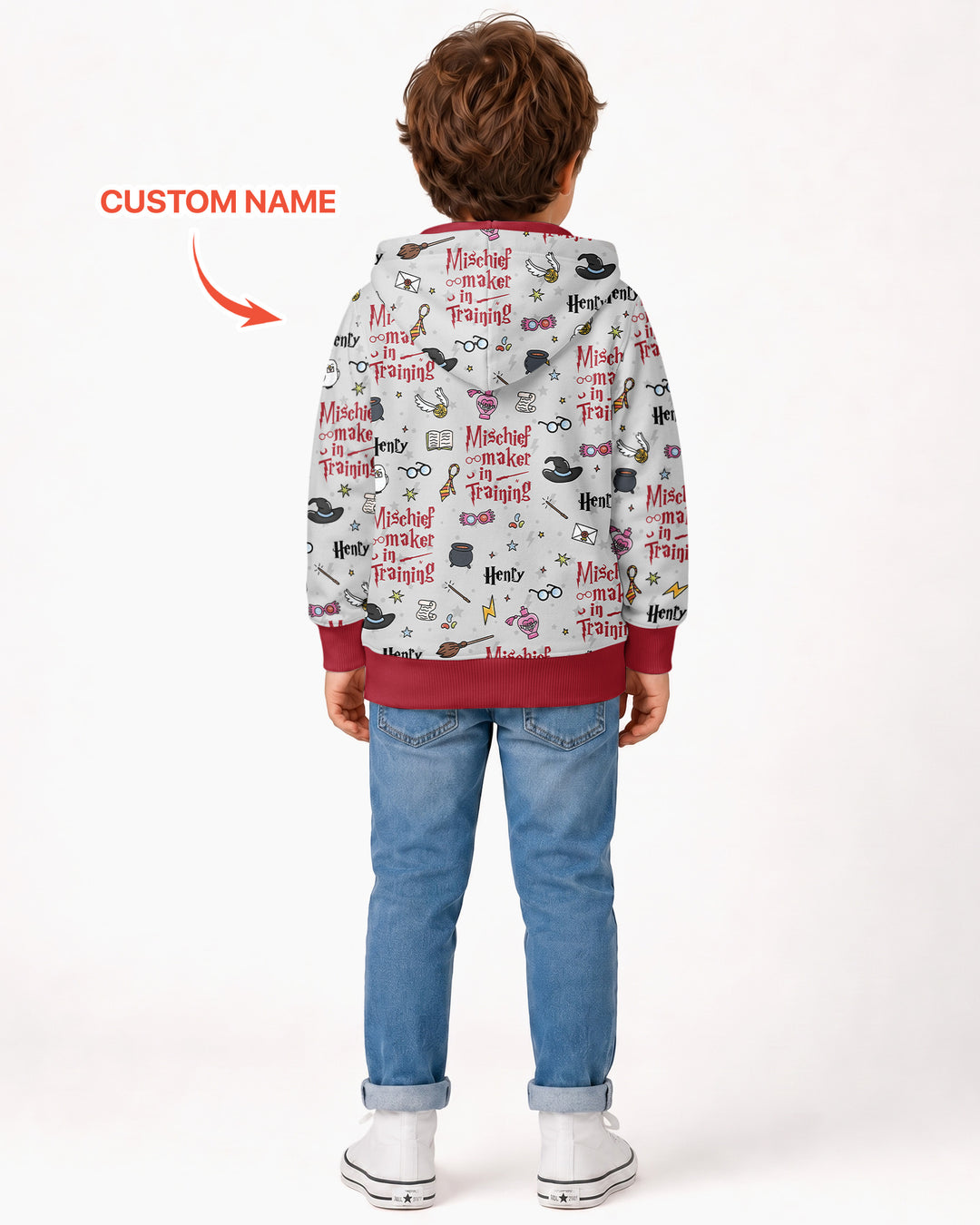 Custom Name Mischief Maker In Training Bamboo Zip Hoodie