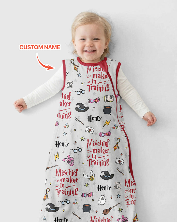Custom Name Mischief Maker In Training Bamboo Sleep Bag