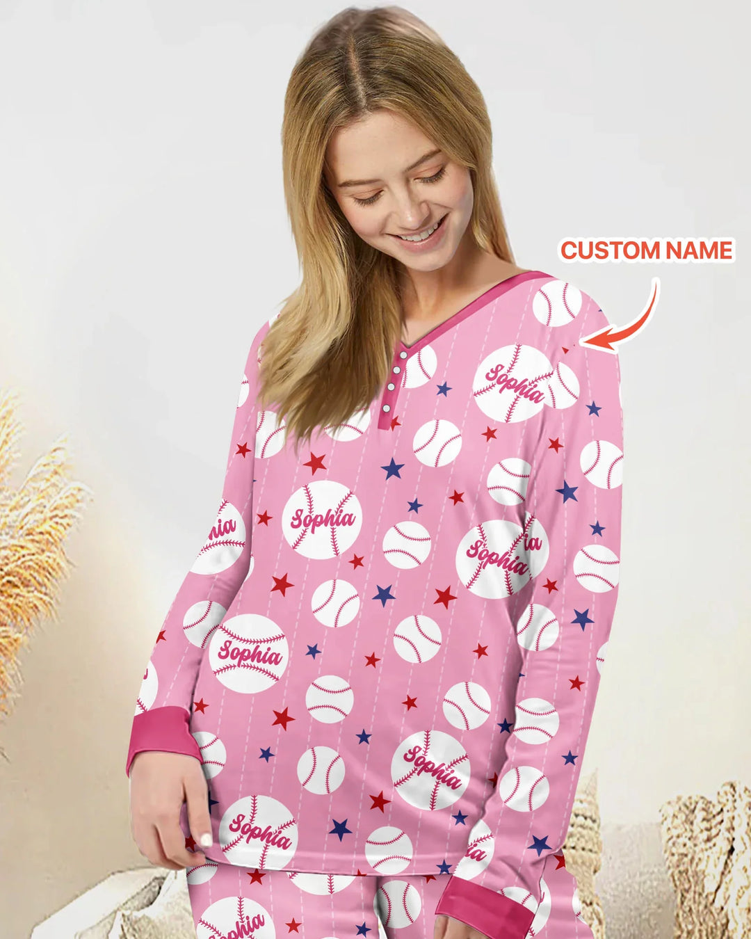 Custom Name Rookie of The Year Matching Bamboo Women Pajama Set