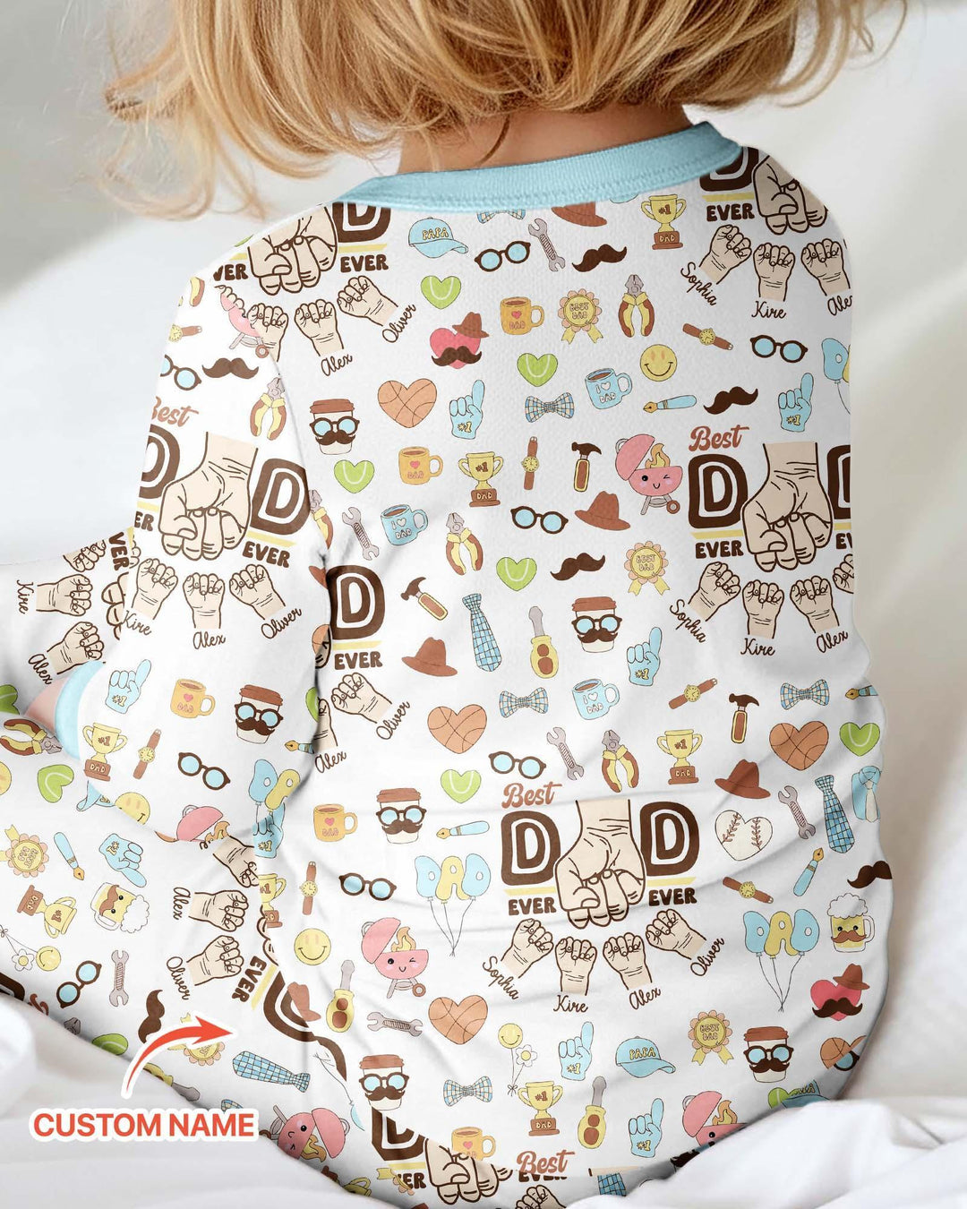 Custom Kids Name Best Dad Ever Bamboo Convertible Zippy