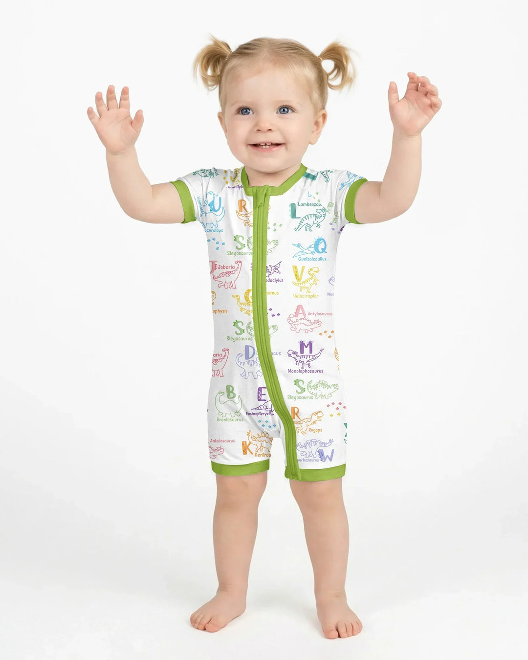 Dino Alphabet ABC Bamboo Shorty Zippy