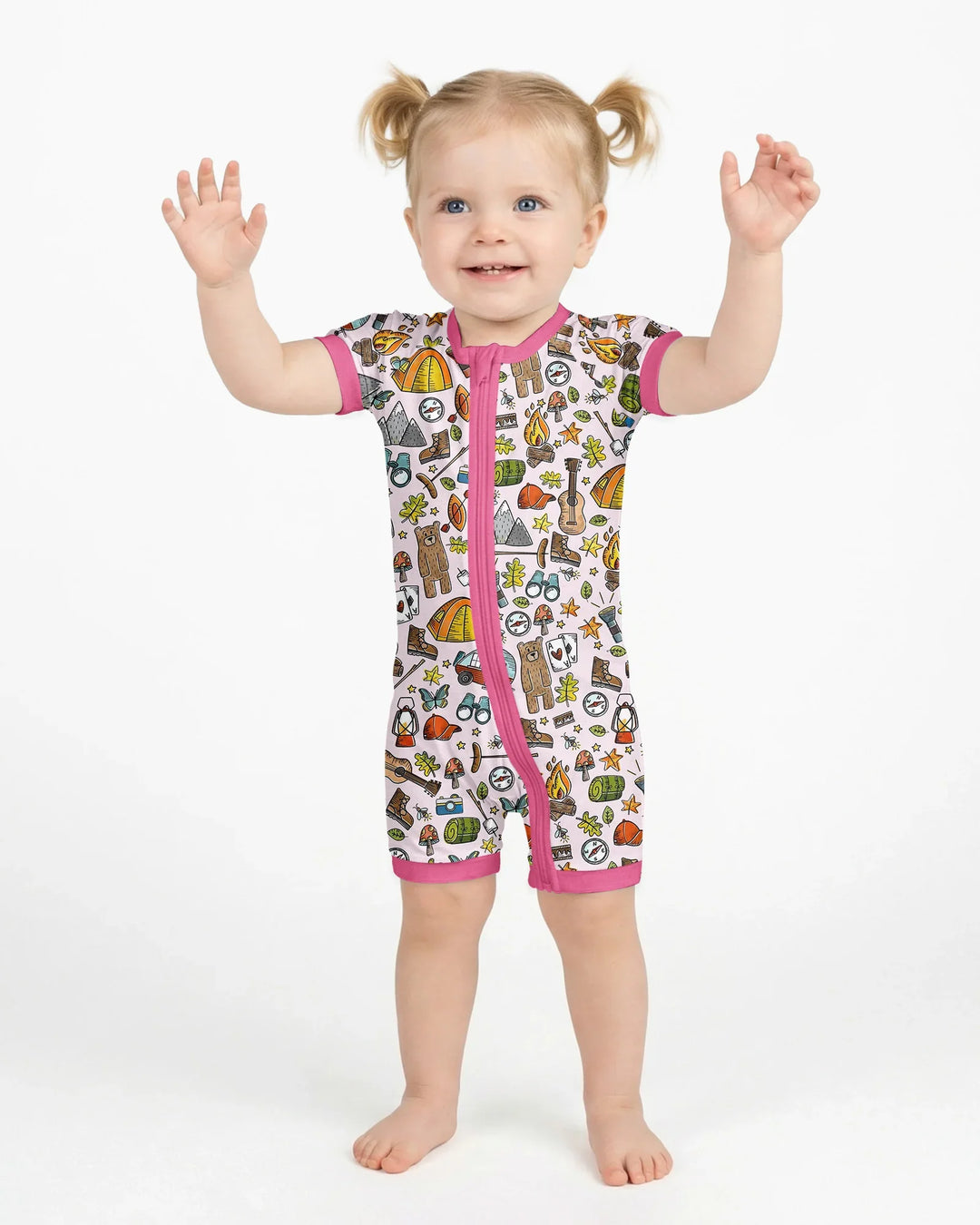 Funny Camper Family Matching Bamboo Shorty Zippy