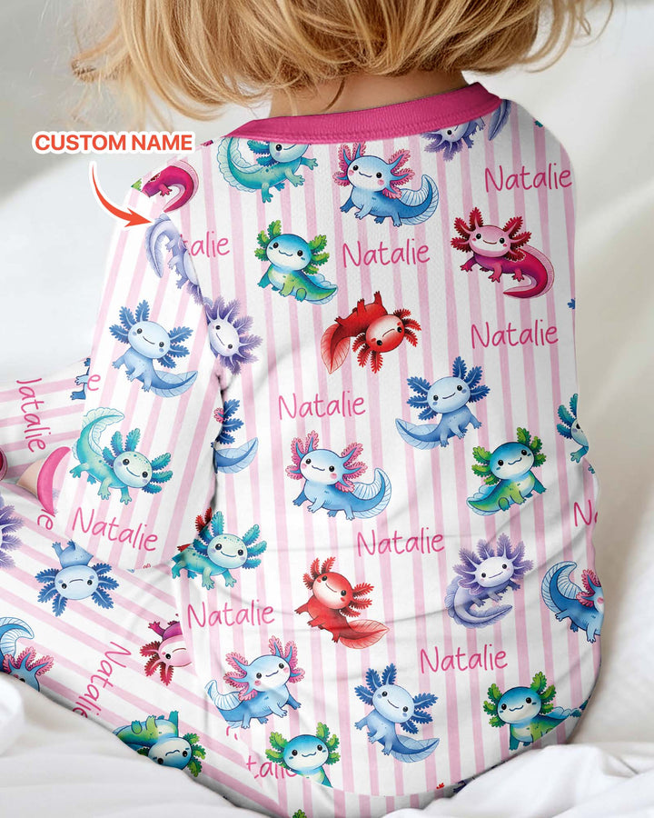 Cute Axololt Custom Name Bamboo Convertible Zippy