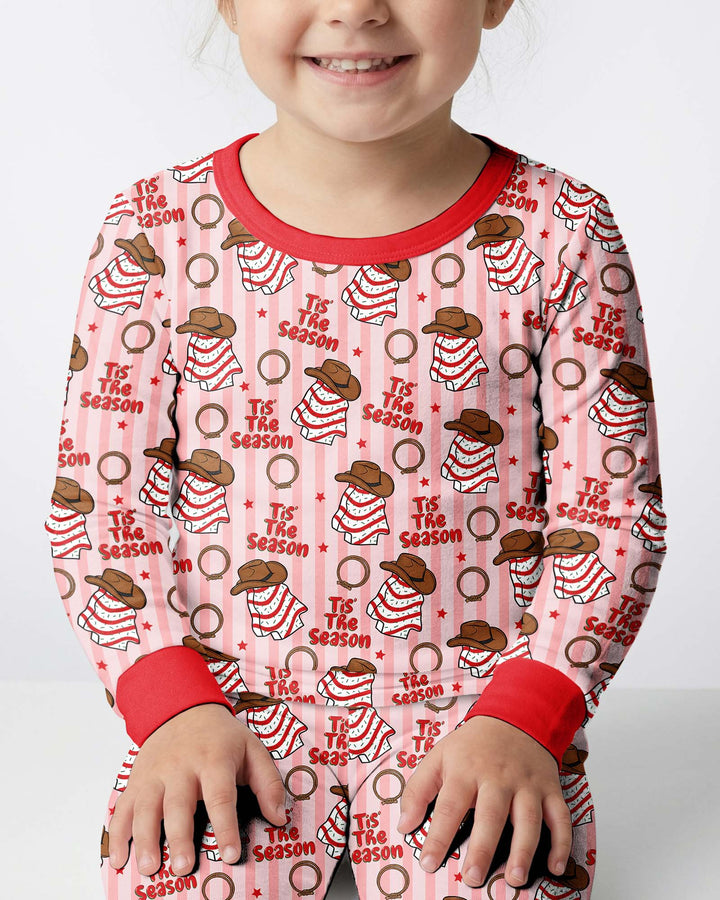 Western Christmas Tis the Season Bamboo Two Piece Long Sleeve Pajama Set