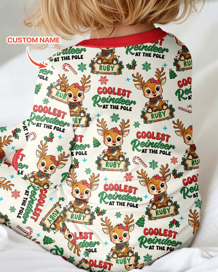 Custom Name Coolest Reindeer At The Pole Bamboo Convertible Zippy