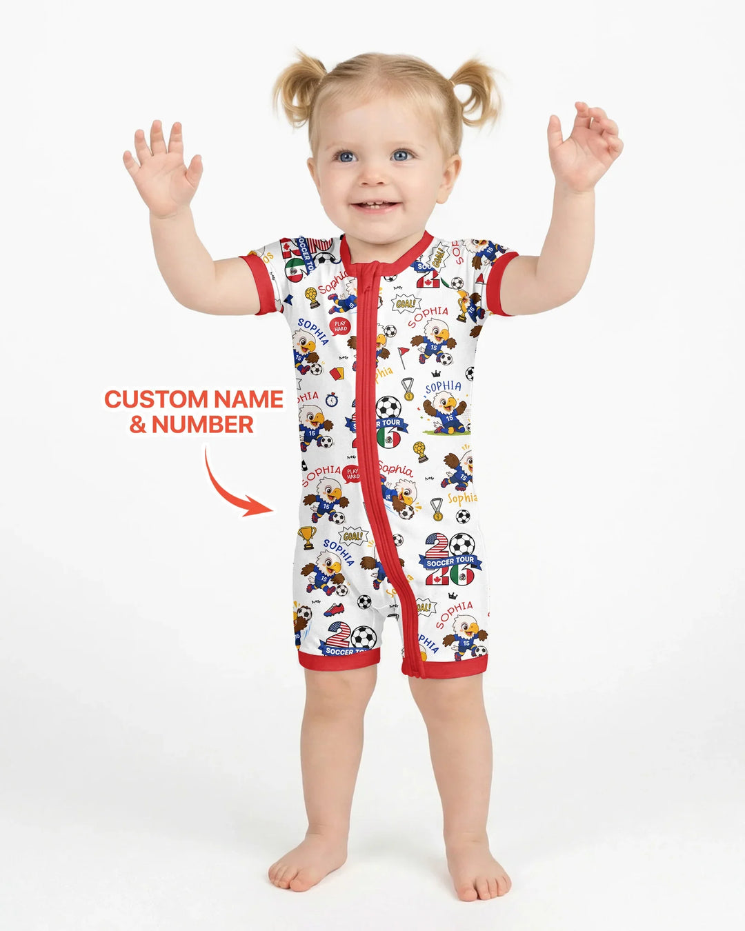 USA We Are Champions Soccer Tour 2026 Bamboo Shorty Zippy