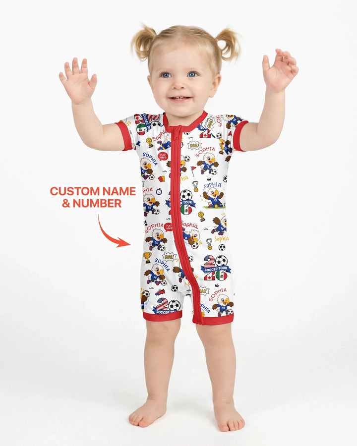 USA We Are Champions Soccer Tour 2026 Bamboo Shorty Zippy
