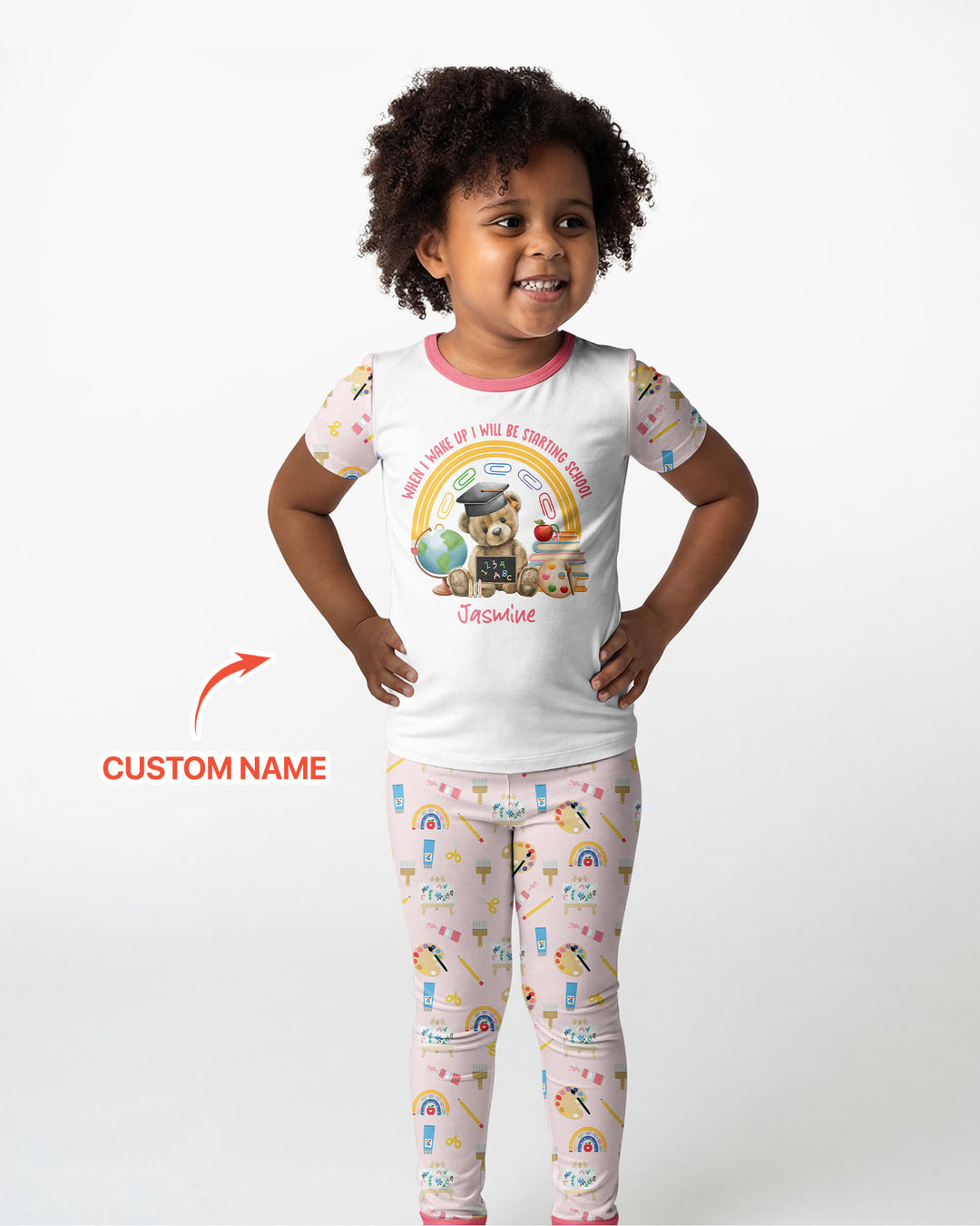 CUSTOM Template Bamboo Two Piece Short Sleeve Pyjamas Set