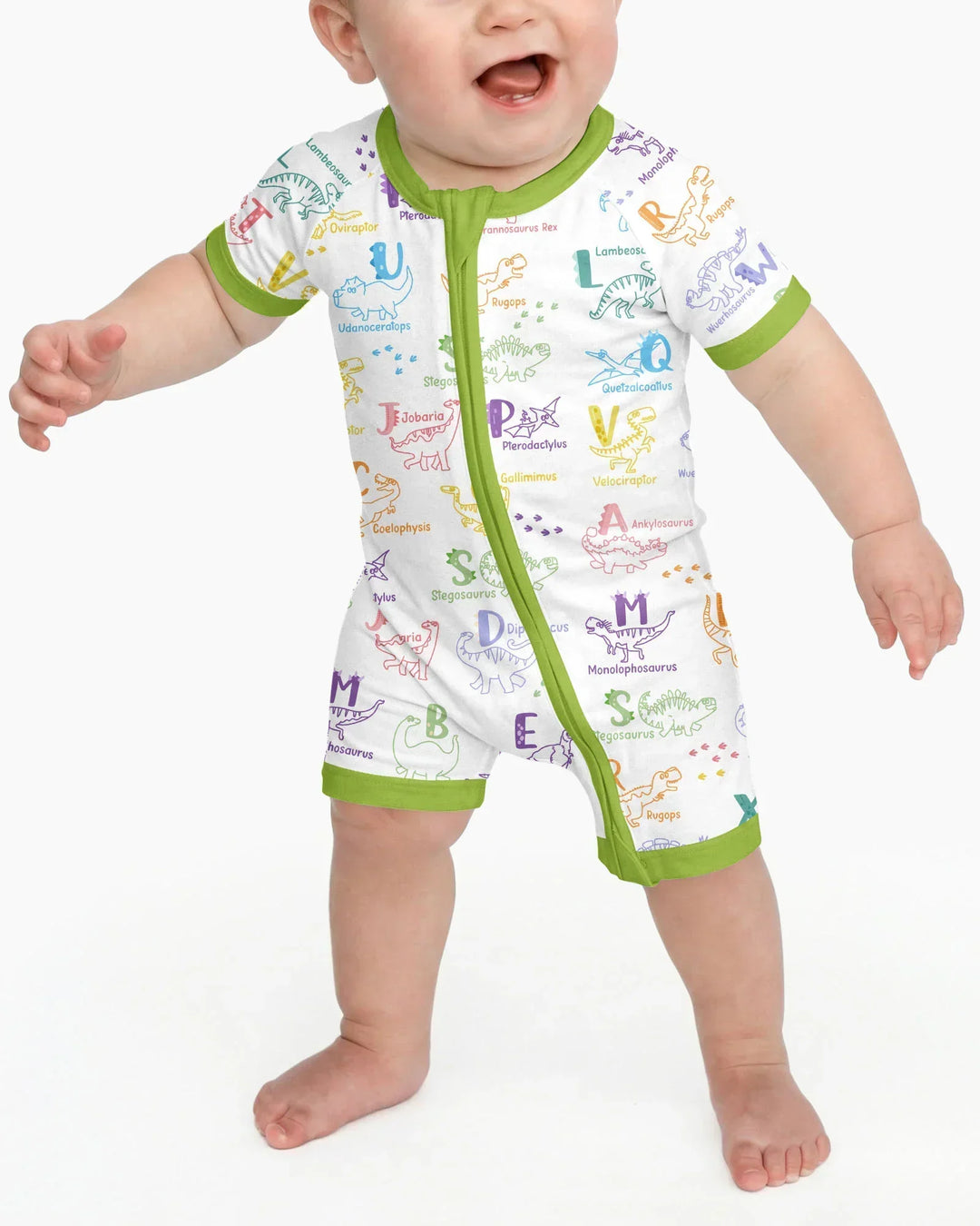 Dino Alphabet ABC Bamboo Shorty Zippy