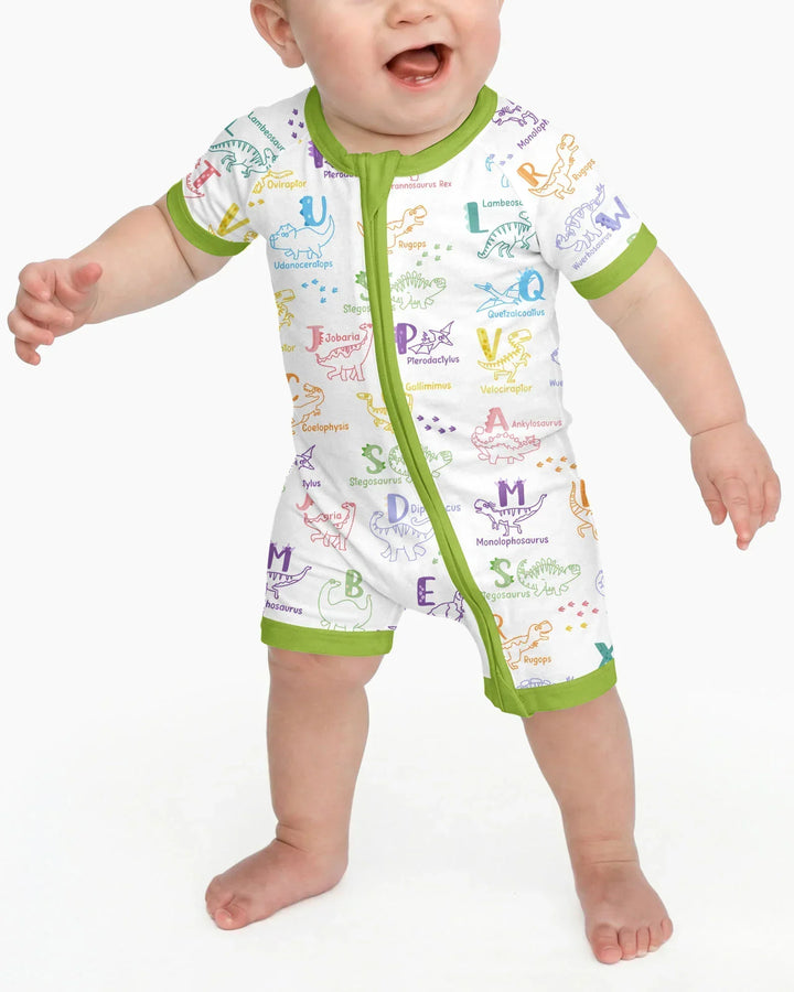 Dino Alphabet ABC Bamboo Shorty Zippy