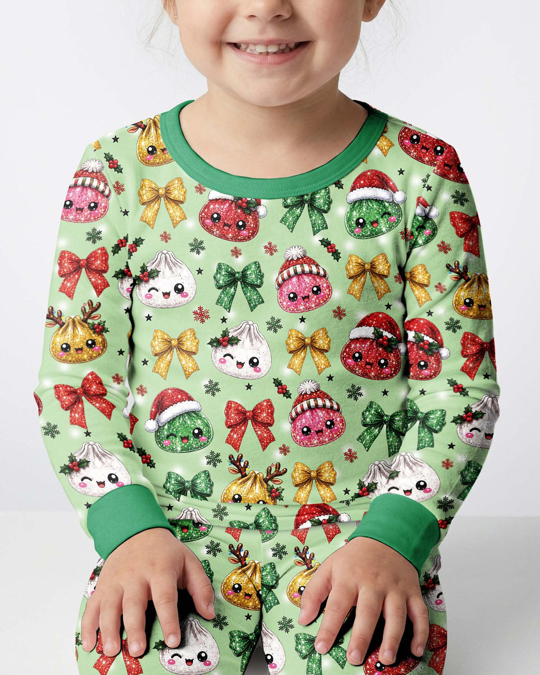 You're A Christmas Dumpling Bamboo Two Piece Long Sleeve Pajama Set