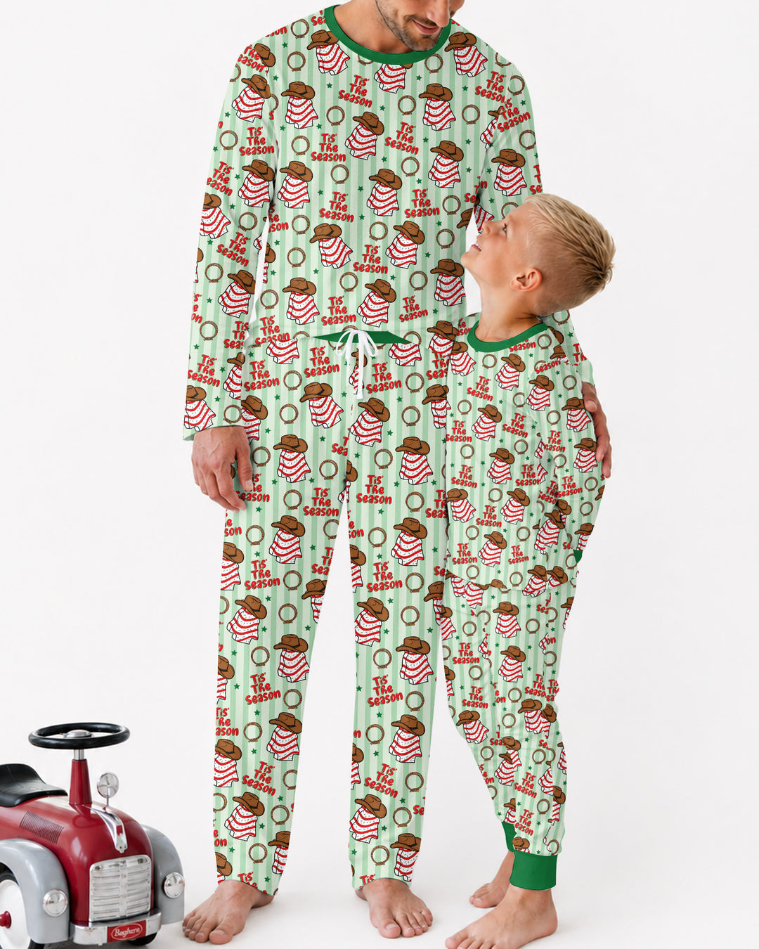 Western Christmas Tis the Season Bamboo Men's Pajama Set