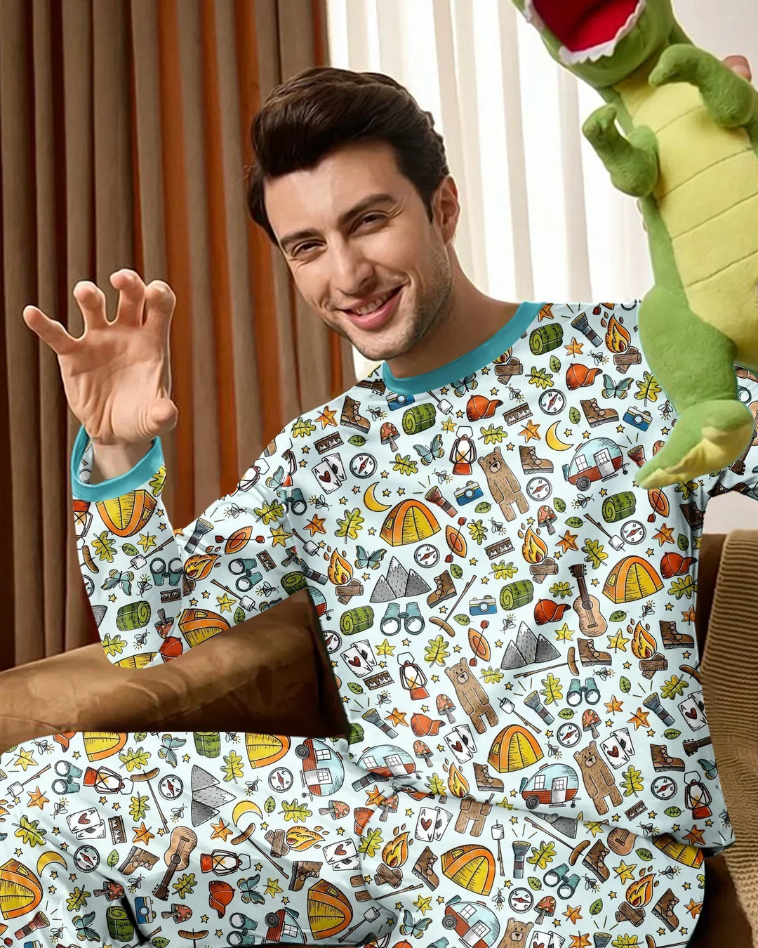Funny Camper Family Matching Bamboo Men's Pajama Set