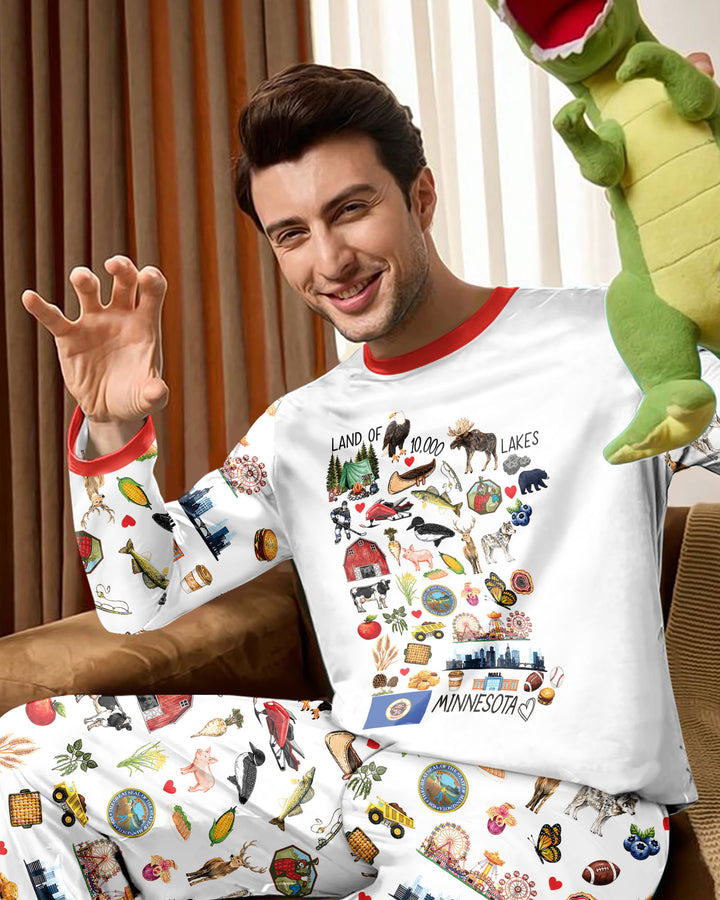 Minnesota Lover Family MatchingBamboo Men's Pajama Set