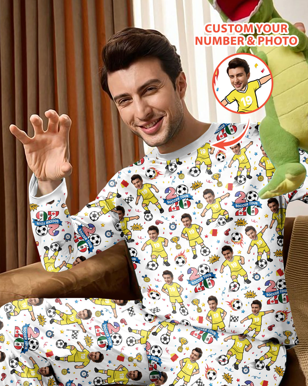 Soccer Tour 2026 Best Player Bamboo Men's Pajama Set