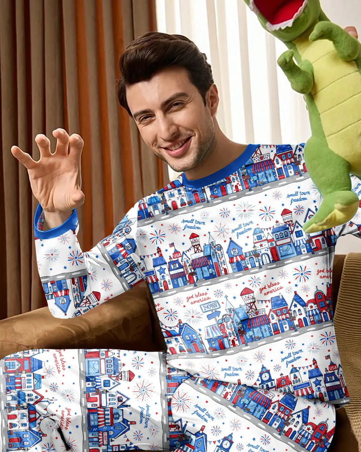 Small Town Freedom USA Bamboo Men's Pajama Set