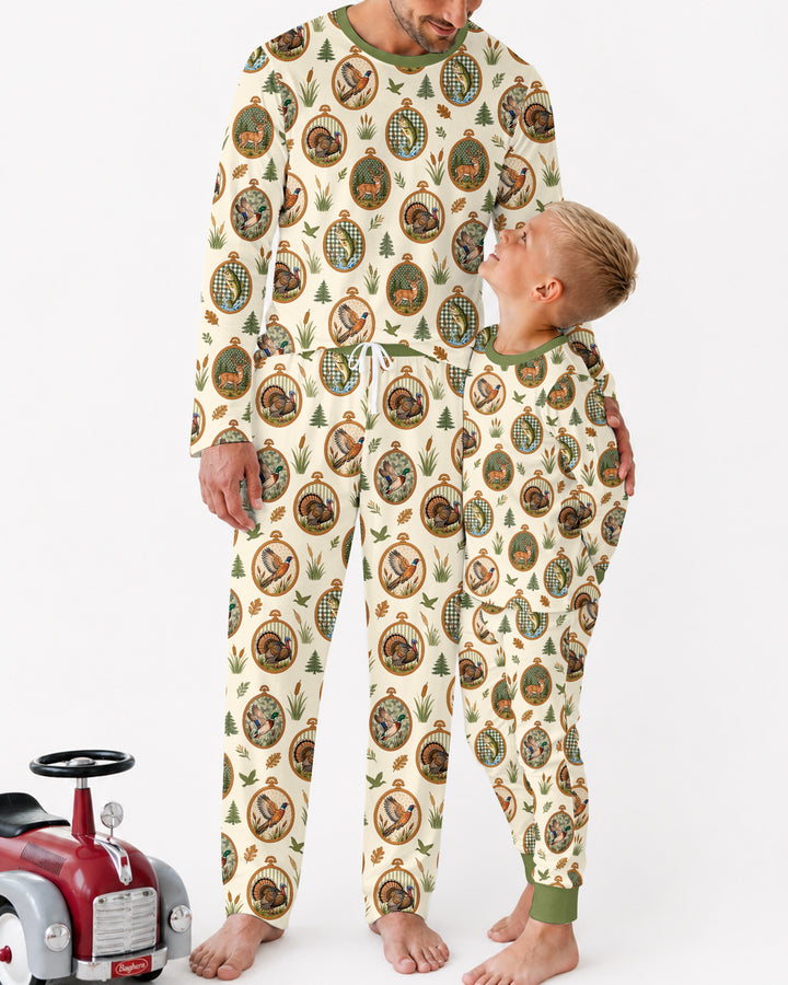 Hunting Season Family Matching Bamboo Men's Pajama Set