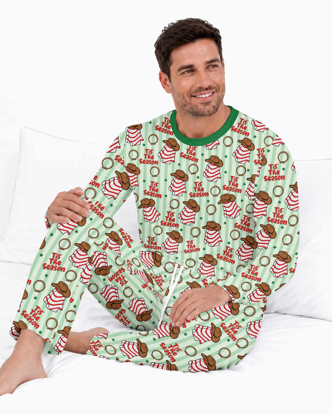 Western Christmas Tis the Season Bamboo Men's Pajama Set